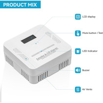 Two-in-One Carbon Monoxide & Smoke Alarm with Digital Display & Sound