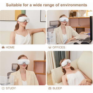 Masque Chauffant Pour Yeux Bluetooth - 5 Modes de Massage