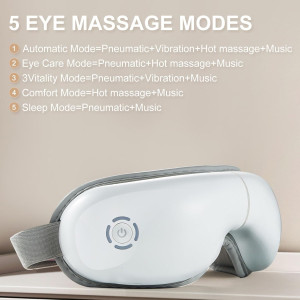 Masque Chauffant Pour Yeux Bluetooth - 5 Modes de Massage