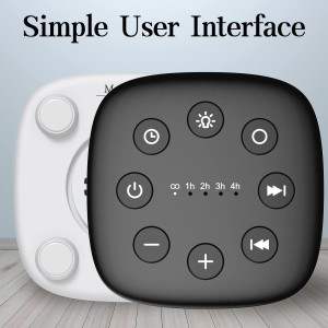 Meditation White Noise Machine: 30 Sounds, 32 Volumes, Night Light