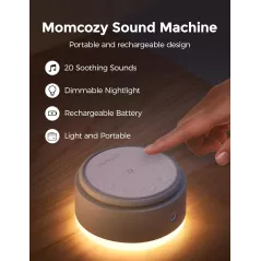 Momcozy Machine à Sons Bébé - 20 Sons Apaisants & Veilleuse