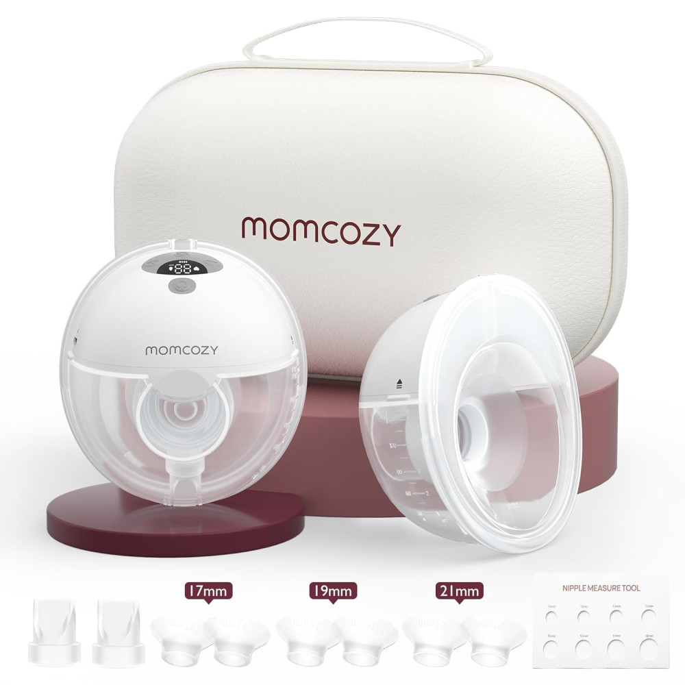 Momcozy M5 Hands-Free Breast Pump, Double-Sealed, 3 Modes & 9 Levels