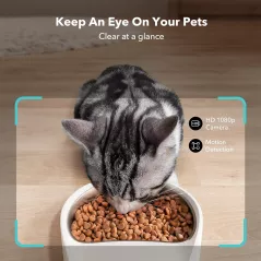 Distributeur Chat PETLIBRO Caméra 1080P: Surveillez & Nourrissez Votre Chat à Distance! WiFi 5G
