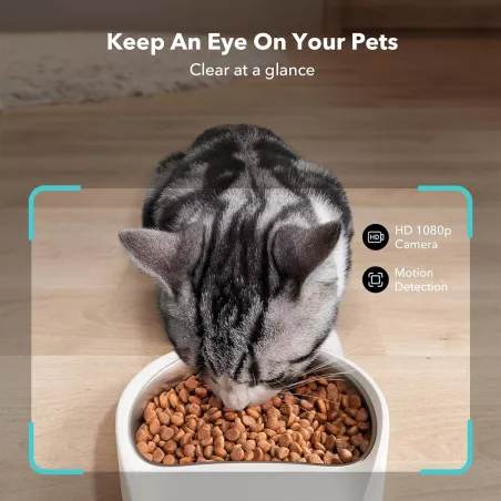 Distributeur Chat PETLIBRO Caméra 1080P: Surveillez & Nourrissez Votre Chat à Distance! WiFi 5G