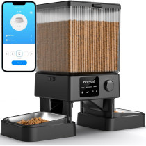 oneisall 5G WiFi Automatic Cat Feeder - 20 Cups, APP Control for 2 Cats