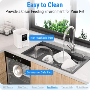 Automatic Cat Feeder with 2K Camera & 7L Storage - 5G WiFi, Night Vision