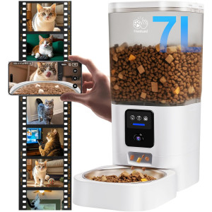 Automatic Cat Feeder with 2K Camera & 7L Storage - 5G WiFi, Night Vision