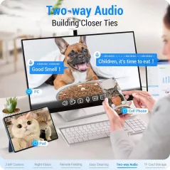 Distributeur Automatique Chat 2K Caméra 5G WiFi & Vision Nuit