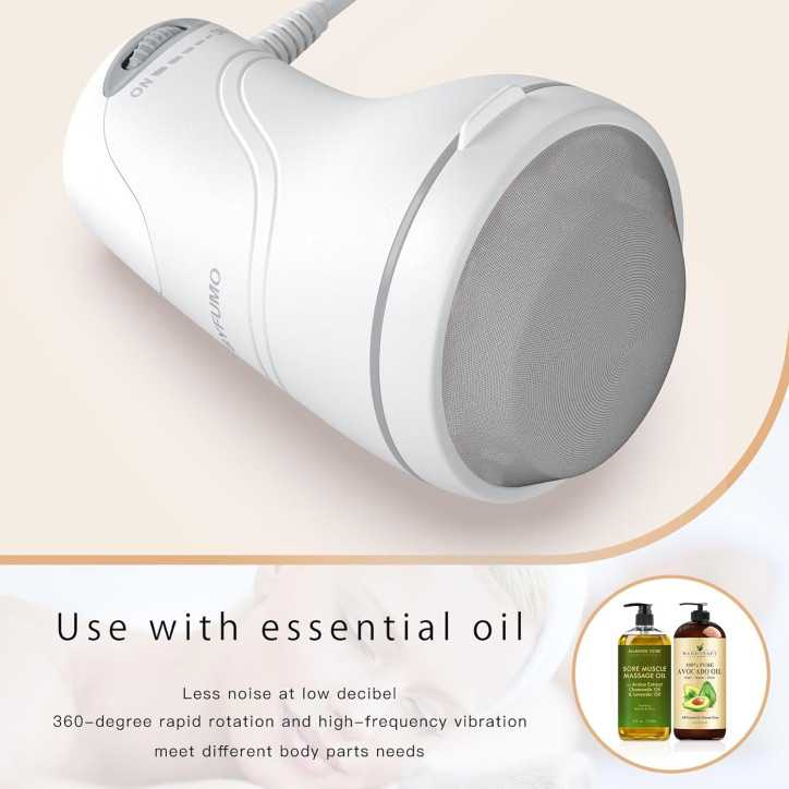 Electric Cellulite Massager: Handheld Body Sculpting Machine for Back & Body - White Electric Cellulite Massager: Handheld Body Sculpting Machine for Back & Body - White