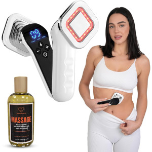 Cordless Cellulite Massager with Essential Oil Infused Anti-Cellulite Oil