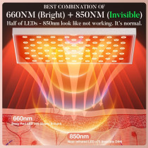 Red Light Therapy Panel with Stand - 660nm & 850nm LED for Face & Body