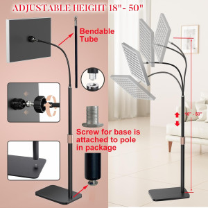 Red Light Therapy Panel with Stand - 660nm & 850nm LED for Face & Body
