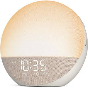 Réveil Lumière Naturelle Sunrise avec Sons Relaxants & Bluetooth