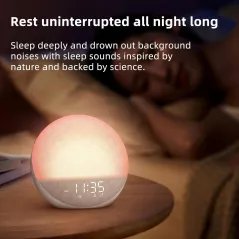 Réveil Lumière Naturelle Sunrise avec Sons Relaxants & Bluetooth