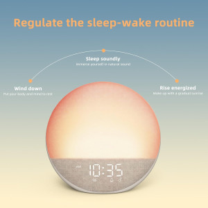 Réveil Lumière Naturelle Sunrise avec Sons Relaxants & Bluetooth
