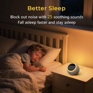 Rohent Sound Machine: 25 Soothing Sounds, Sleep & Wake-Up Timer