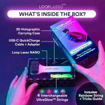 NANO Glow-in-the-Dark String Shooter with UV Blacklight – STEM Toy & Rave Gadget