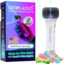 NANO Glow-in-the-Dark String Shooter with UV Blacklight – STEM Toy & Rave Gadget