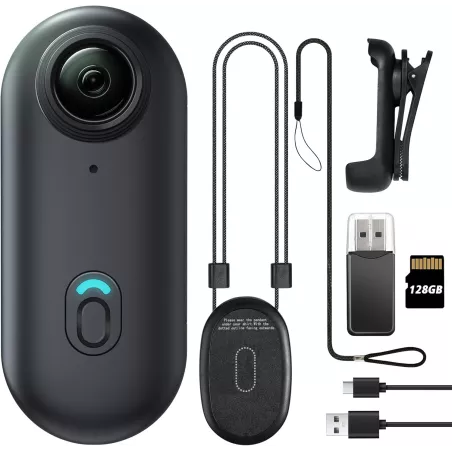 Caméra Corps Mini 128GB FHD 1080P - Enregistrement Main Libre