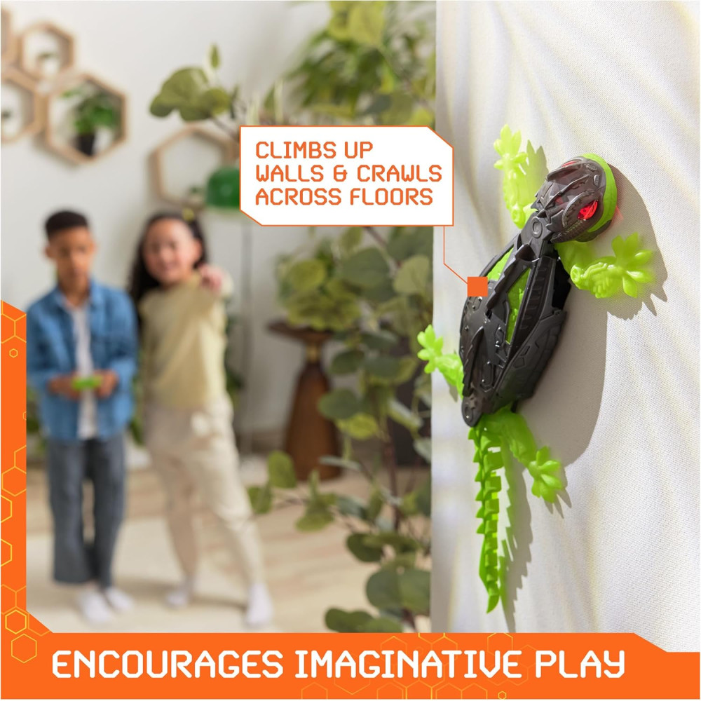 HEX BOTS Wall Crawler Gecko - Rechargeable RC Robot Toy for Kids 4+