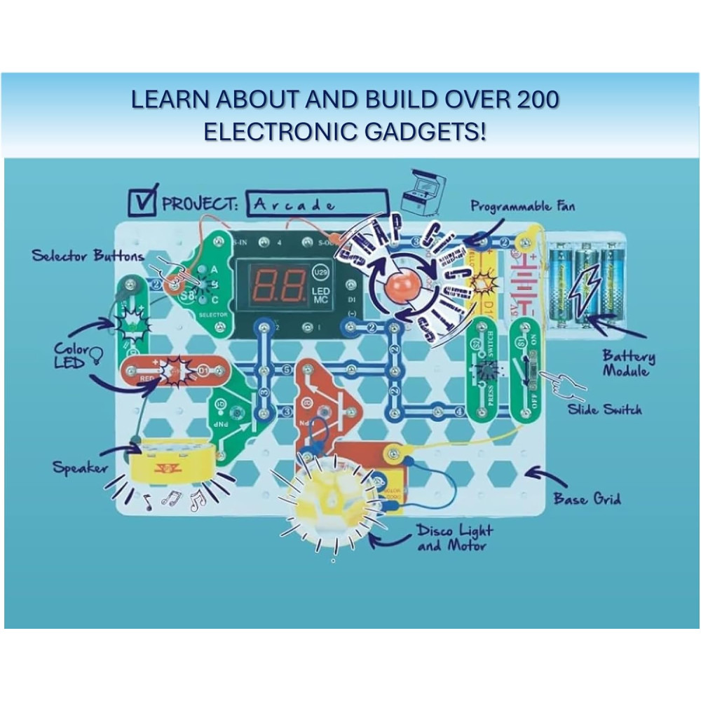Snap Circuits Arcade Kit SCA-200 | STEM Electronics for Kids 8+