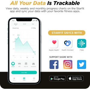 Balance Digitale RunSTAR 8 Électrodes - Poids & Taux de Graisse