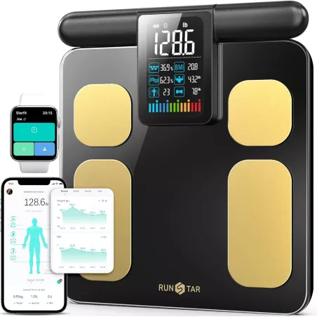Balance Digitale RunSTAR 8 Électrodes - Poids & Taux de Graisse