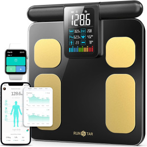 RunSTAR Smart Body Scale with 8 Electrodes – BMI & Fat % Measurement