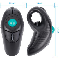 Welspo Wireless USB Finger Trackball Mouse with Laser Pointer