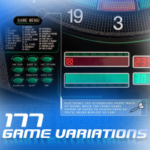 Franklin Sports Electronic Dart Board Set - Soft Tip, Digital Scoreboard