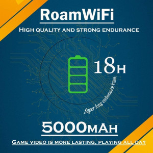 RoamWiFi Routeur 4G LTE Portable - 1GB & 10 Appareils