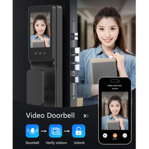 3D Face & Palm Vein Recognition Smart Door Lock with Camera & WiFi
