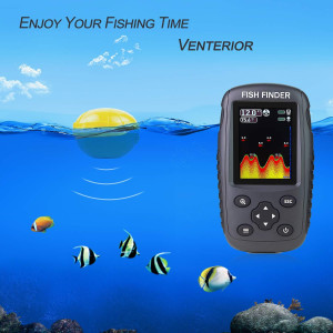 Portable Wireless Fish Finder with Sonar, Depth, Temp & Color LCD Display