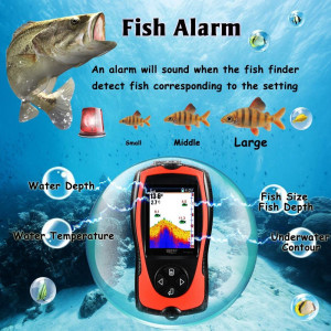 LUCKY Portable Handheld Fish Finder Sonar Sensor for Kayak & Boat Fishing