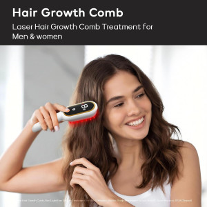 Laser Hair Growth Comb & Red Light Treatment for Alopecia Relief
