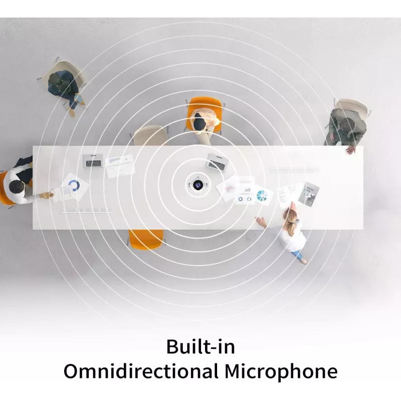 j5create 1080P 360° Webcam with Mic – USB-C for Video Conferencing