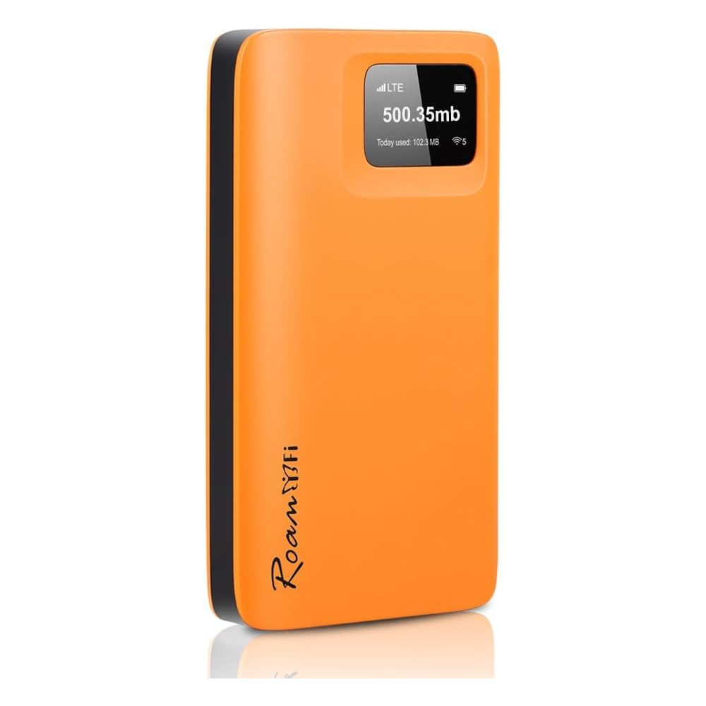 RoamWiFi 4G LTE Portable Hotspot – 1GB Data, 10 Devices, No SIM Needed