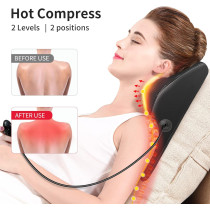 Boriwat 3D Back Massager with Heat – Deep Tissue Pain Relief Pillow