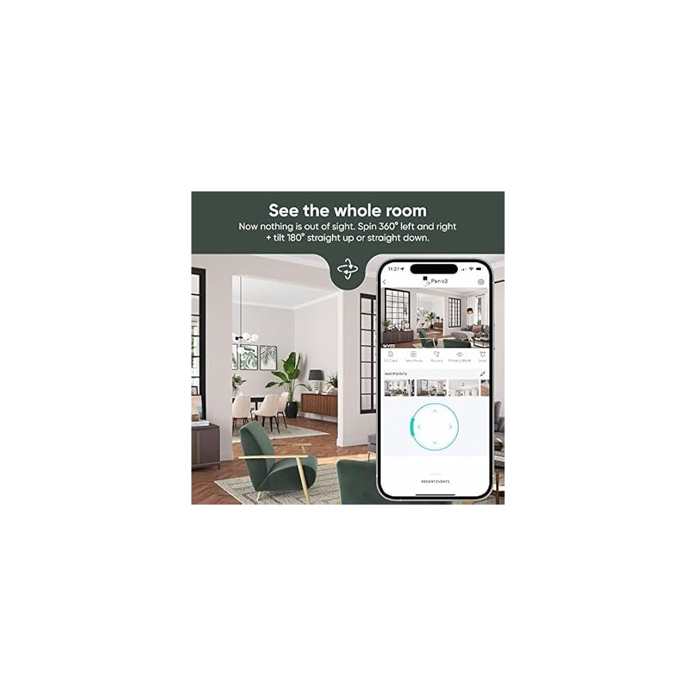 WYZE Cam Pan v3 1080P IP65 Smart Security Camera with Motion Tracking
