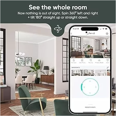 Caméra WYZE Cam Pan v3 1080P Wi-Fi IP65 avec Suivi Mouvements