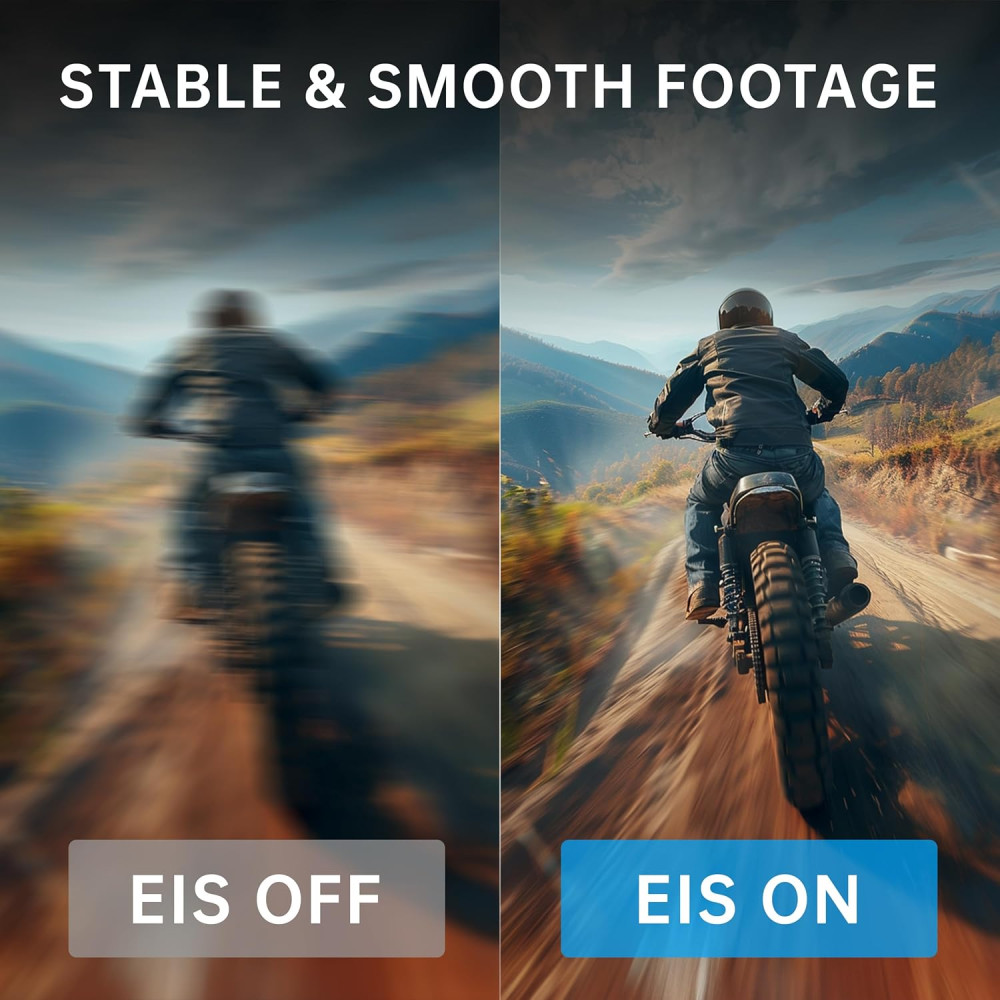 4K60FPS 30MP Waterproof Action Camera with Dual Screens & 64GB Card