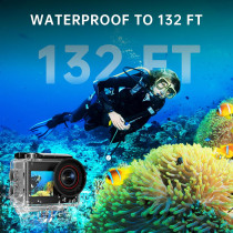 4K60FPS 30MP Waterproof Action Camera with Dual Screens & 64GB Card