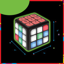 Winning Fingers Flashing Cube - 4-in-1 Memory & Brain Game for Kids 6-12