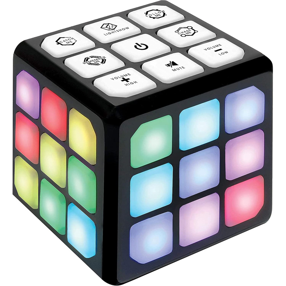 Winning Fingers Flashing Cube - 4-in-1 Memory & Brain Game for Kids 6-12