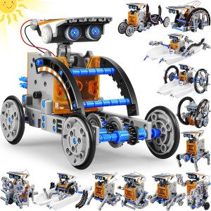STEM 13-in-1 Solar Robot Kit for Kids Ages 8-12 | DIY Science Toy Gift