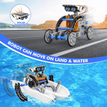 STEM 13-in-1 Solar Robot Kit for Kids Ages 8-12 | DIY Science Toy Gift