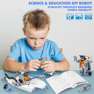 STEM 13-in-1 Solar Robot Kit for Kids Ages 8-12 | DIY Science Toy Gift