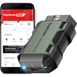 TOPDON TopScan Pro OBD2 Bluetooth Scanner for iOS & Android Cars 2024