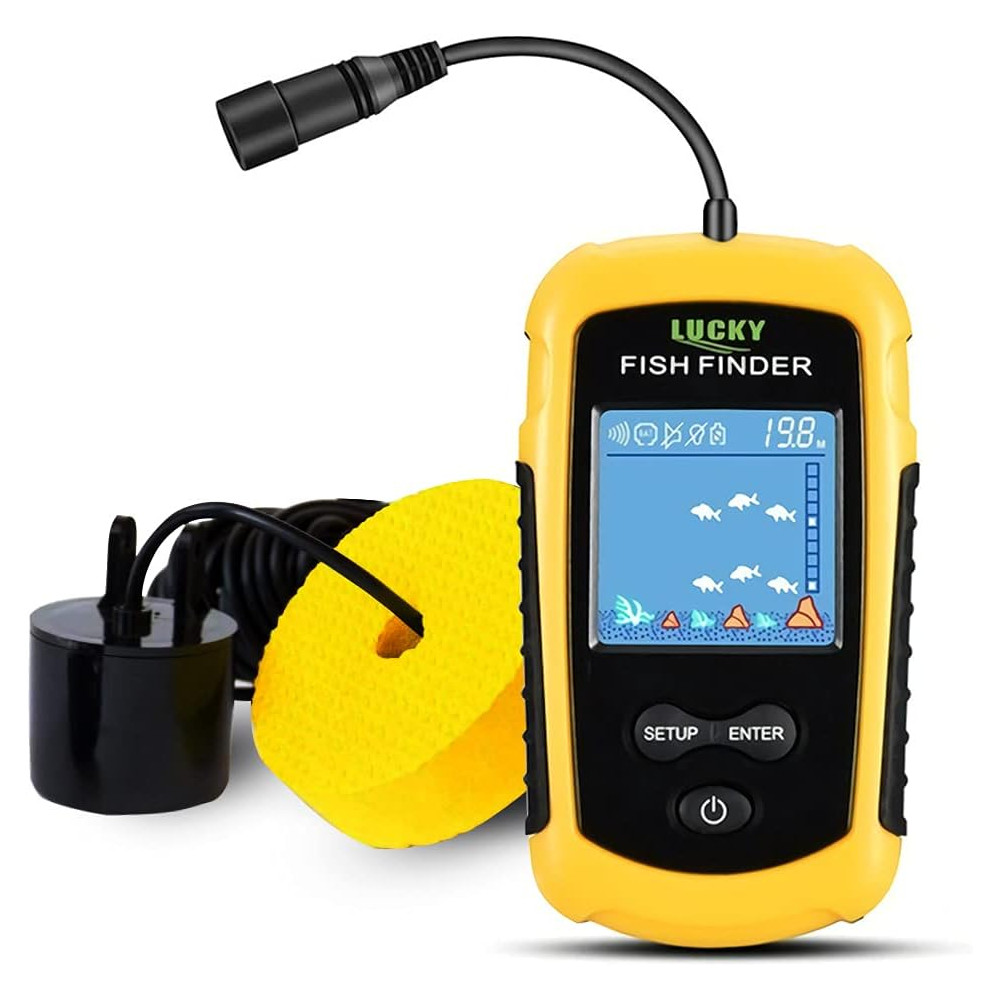 LUCKY Portable Kayak Fish Finder - Handheld Sonar with LCD Display
