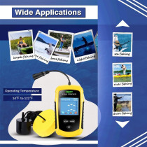 LUCKY Portable Kayak Fish Finder - Handheld Sonar with LCD Display